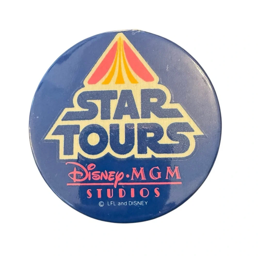 Vintage Disney MGM Studios Star Tours Button - Picture 1 of 4